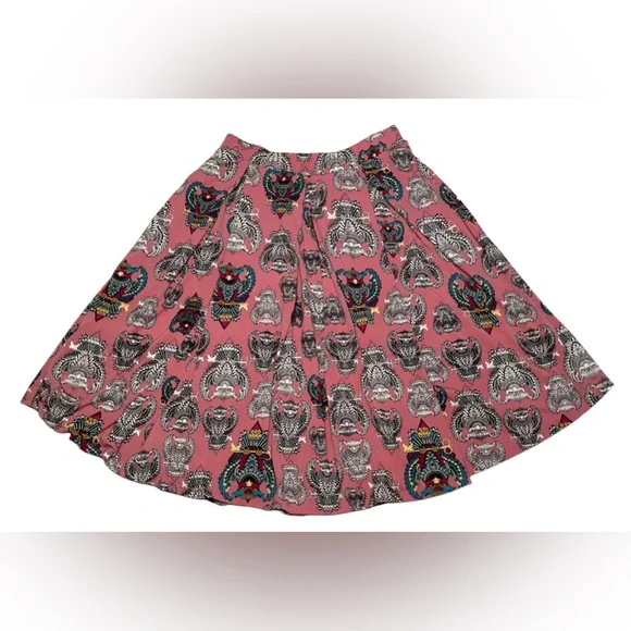 LulaRoe: Skeleton Key Pattern Swing Skirt - Picture 14 of 17